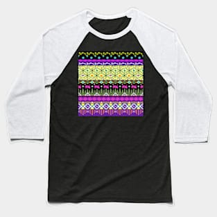 Cross stitch work ethnic pattern Baseball T-Shirt